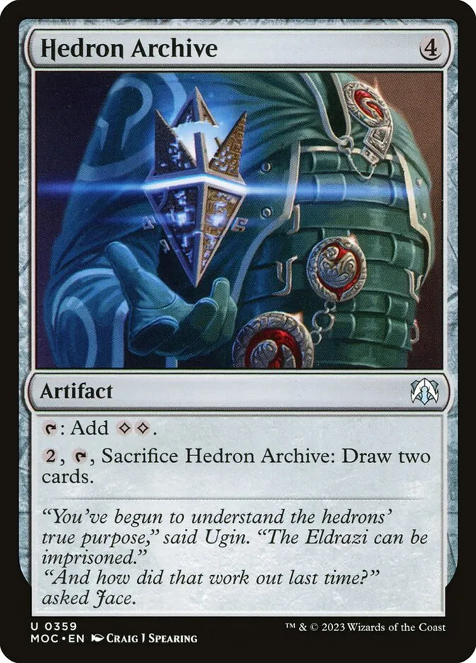 2023 March of the Machine Commander Hedron Archive uncommon #359 uncommon card image
