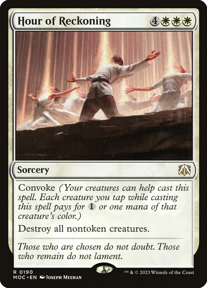2023 March of the Machine Commander Hour of Reckoning #190 rare card image