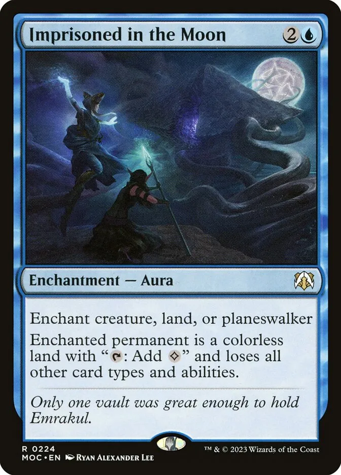 2023 March of the Machine Commander Imprisoned in the Moon #224 rare card image