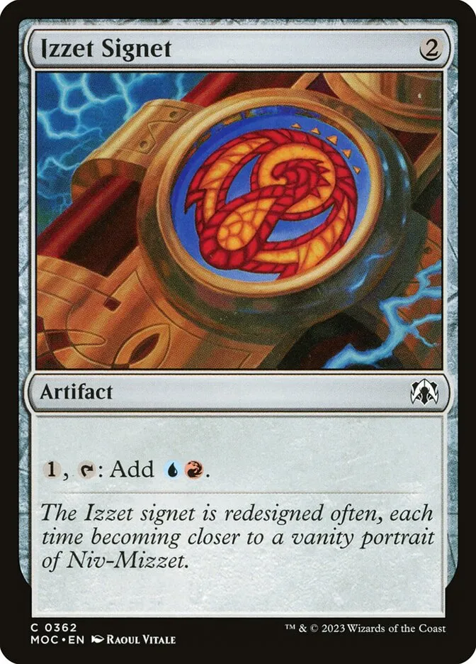 2023 March of the Machine Commander Izzet Signet #362 common card image