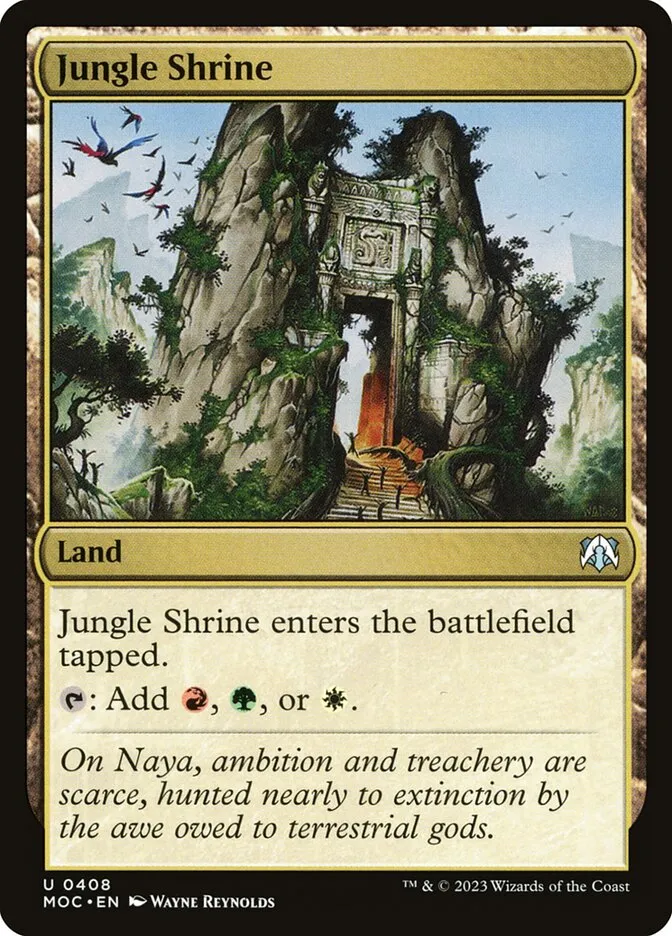 2023 March of the Machine Commander Jungle Shrine #408 uncommon card image