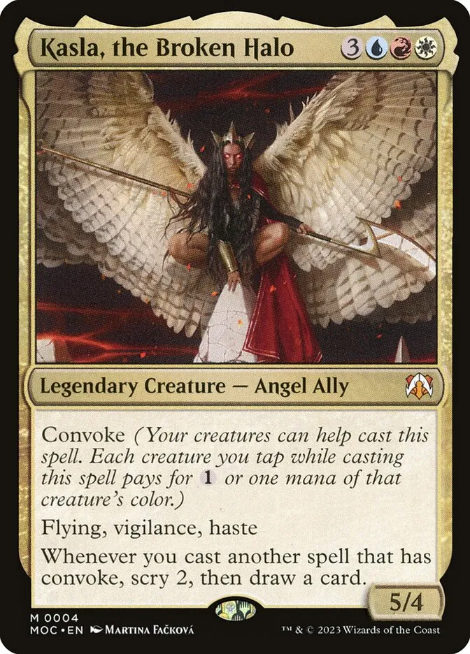 2023 March of the Machine Commander Kasla, the Broken Halo #4 mythic card image