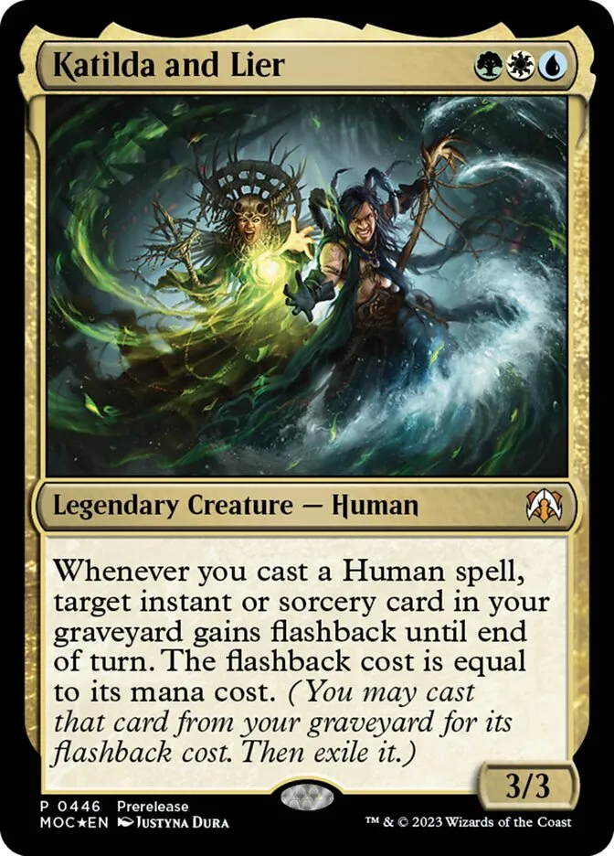 2023 March of the Machine Commander Katilda and Lier #446 mythic card image