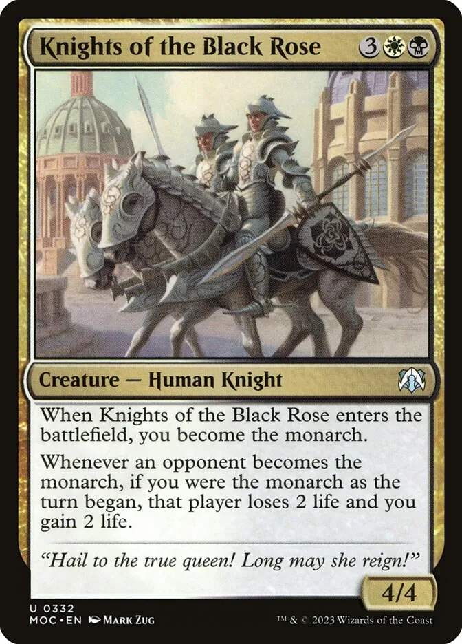2023 March of the Machine Commander Knights of the Black Rose uncommon #332 uncommon card image