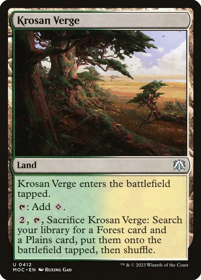2023 March of the Machine Commander Krosan Verge #412 uncommon card image