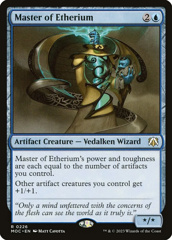 2023 March of the Machine Commander Master of Etherium #226 rare card image