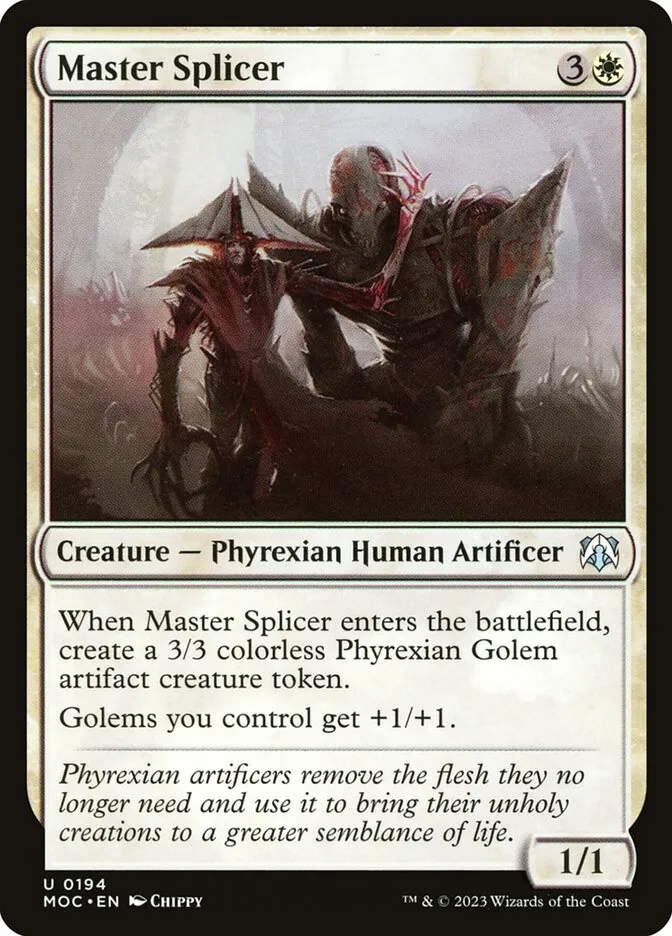 2023 March of the Machine Commander Master Splicer uncommon #194 uncommon card image