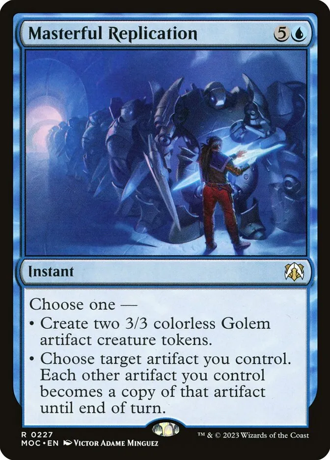 2023 March of the Machine Commander Masterful Replication #227 rare card image