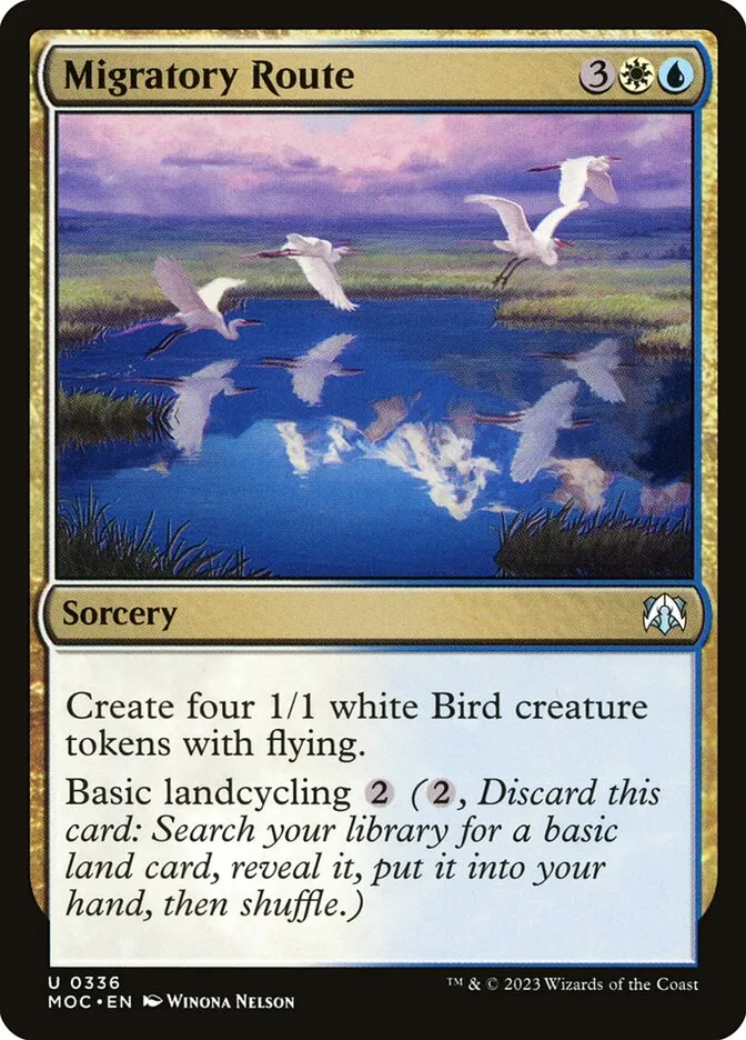 2023 March of the Machine Commander Migratory Route uncommon #336 uncommon card image