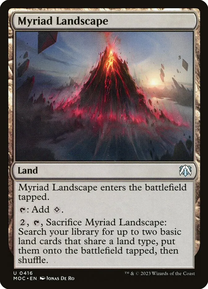 2023 March of the Machine Commander Myriad Landscape #416 uncommon card image