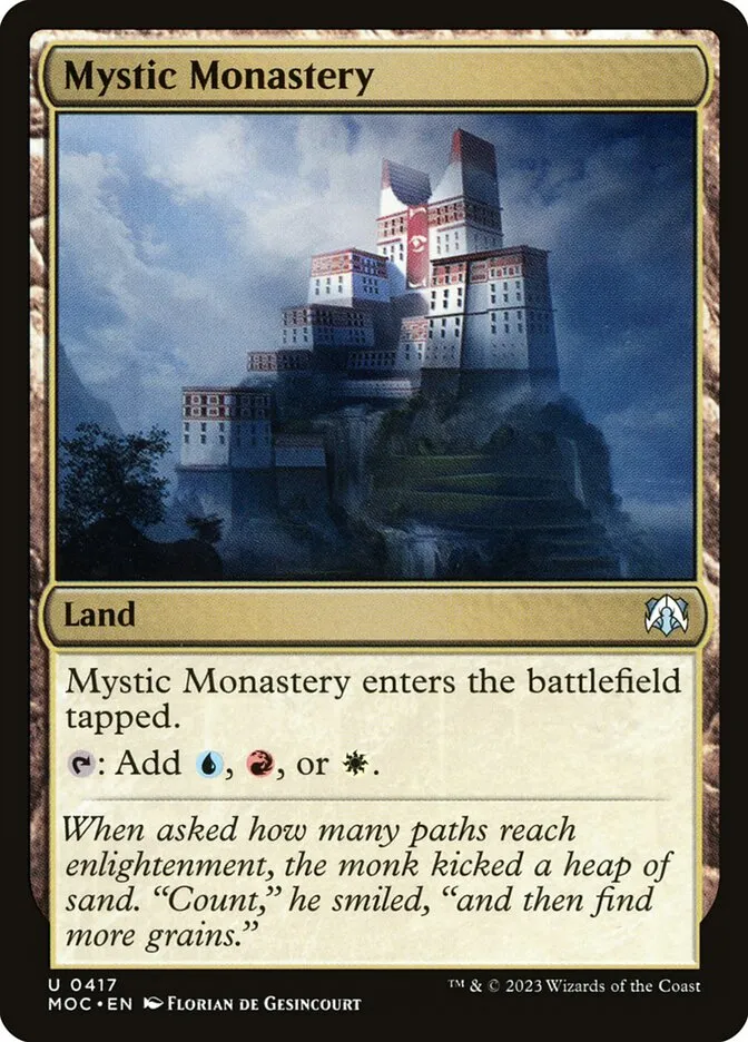 2023 March of the Machine Commander Mystic Monastery #417 uncommon card image