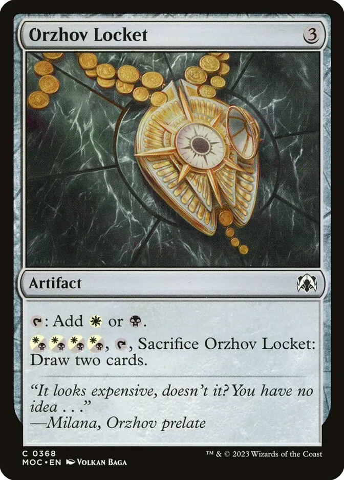 2023 March of the Machine Commander Orzhov Locket #368 common card image