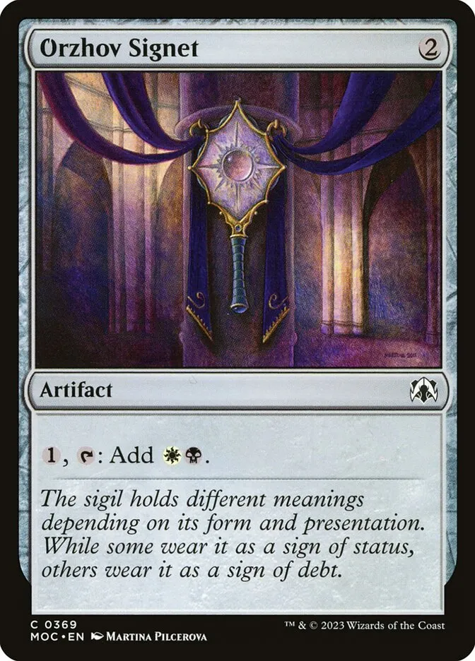 2023 March of the Machine Commander Orzhov Signet #369 common card image