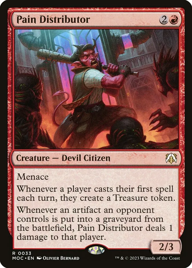 2023 March of the Machine Commander Pain Distributor #33 rare card image