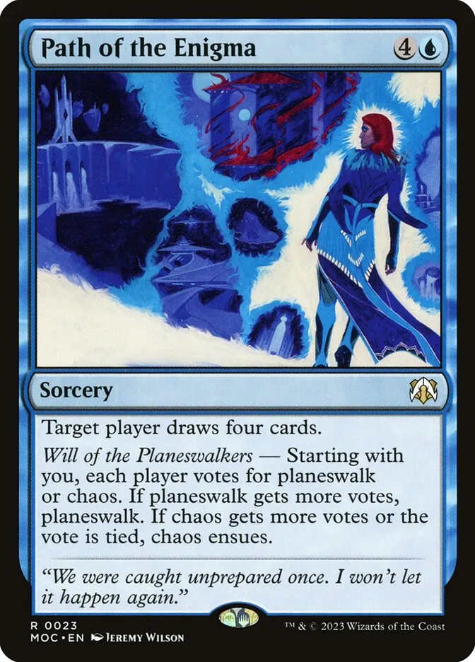 2023 March of the Machine Commander Path of the Enigma #23 rare card image
