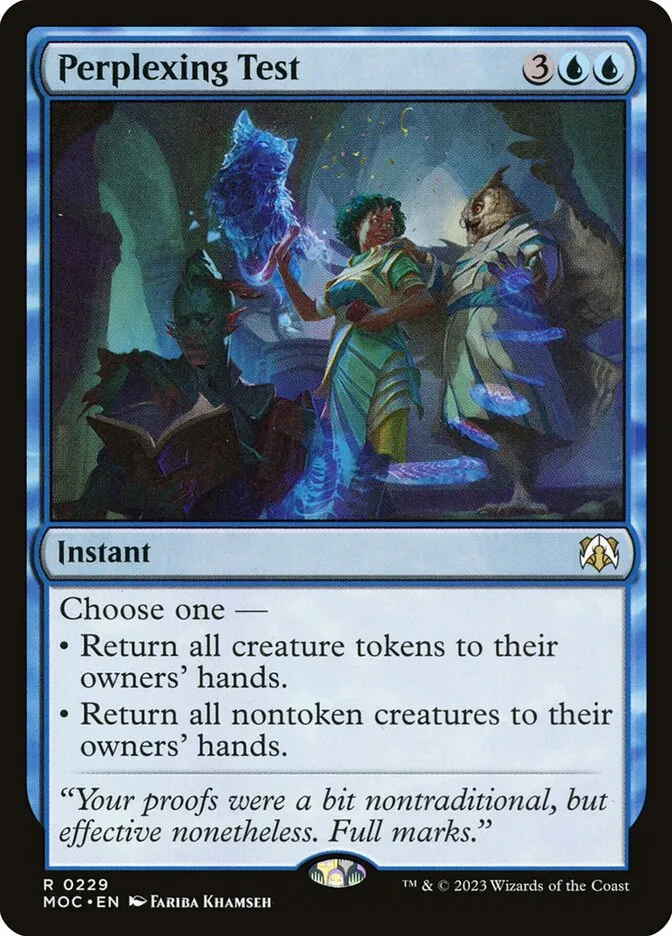 2023 March of the Machine Commander Perplexing Test #229 rare card image