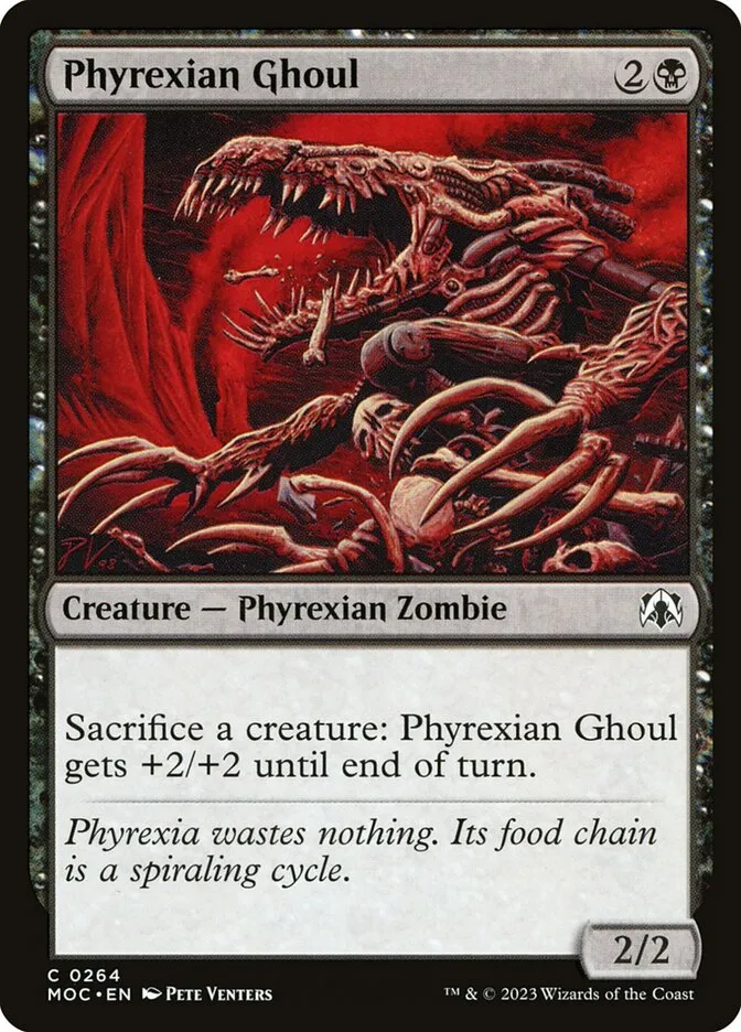 2023 March of the Machine Commander Phyrexian Ghoul #264 common card image