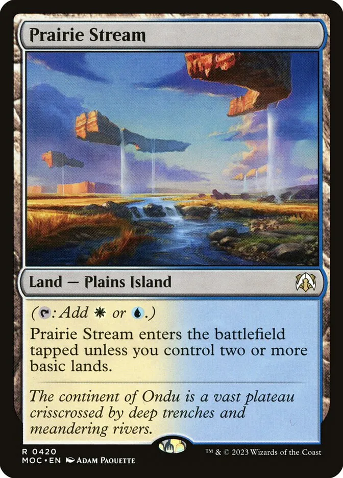2023 March of the Machine Commander Prairie Stream #420 rare card image