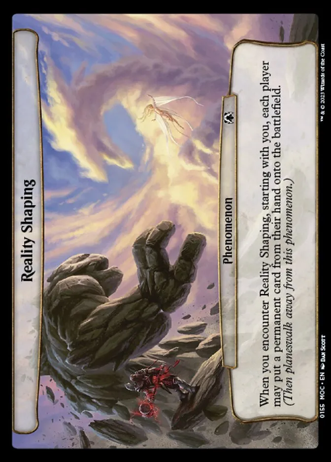 2023 March of the Machine Commander Reality Shaping #155 common card image