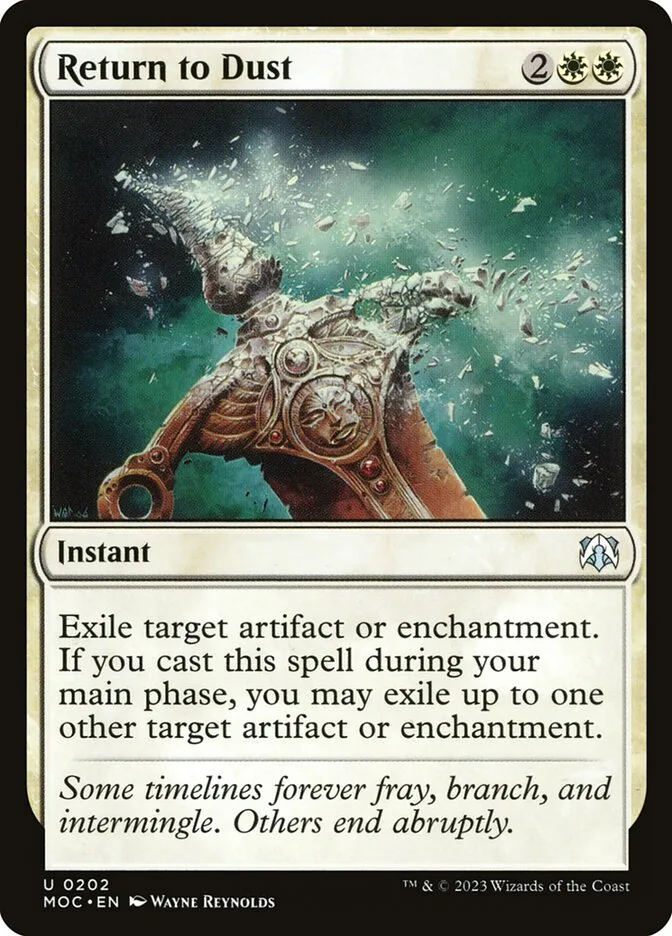 2023 March of the Machine Commander Return to Dust uncommon #202 uncommon card image