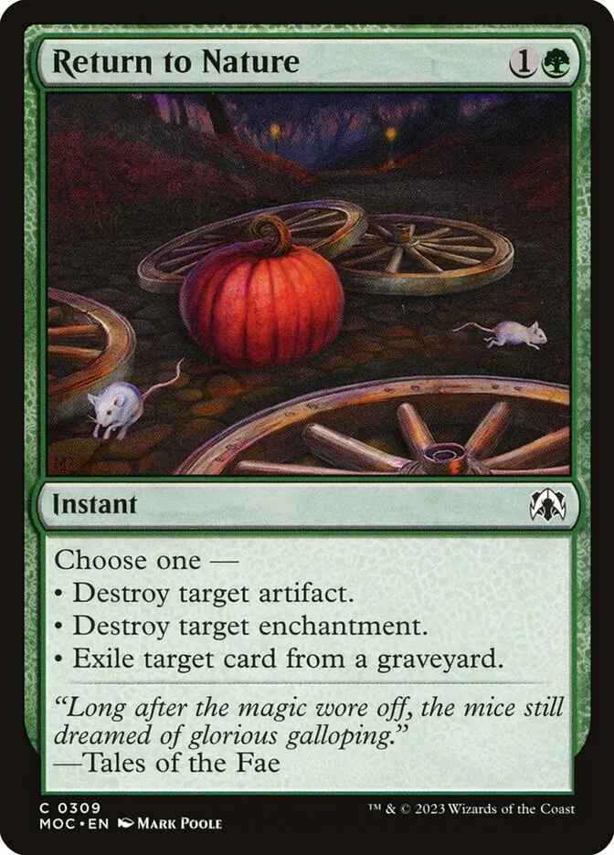 2023 March of the Machine Commander Return to Nature #309 common card image