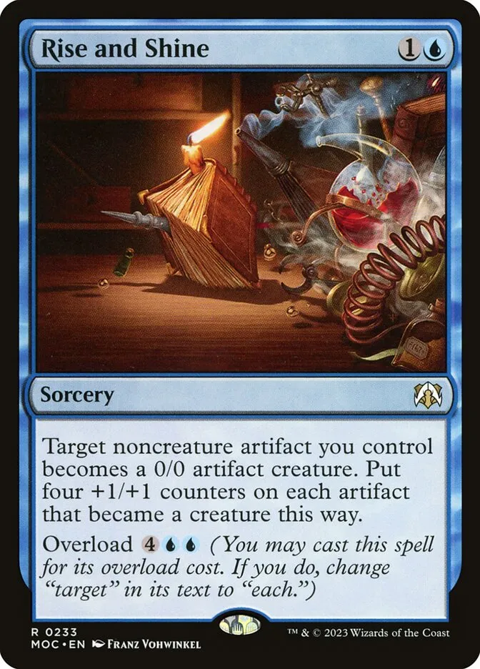 2023 March of the Machine Commander Rise and Shine #233 rare card image
