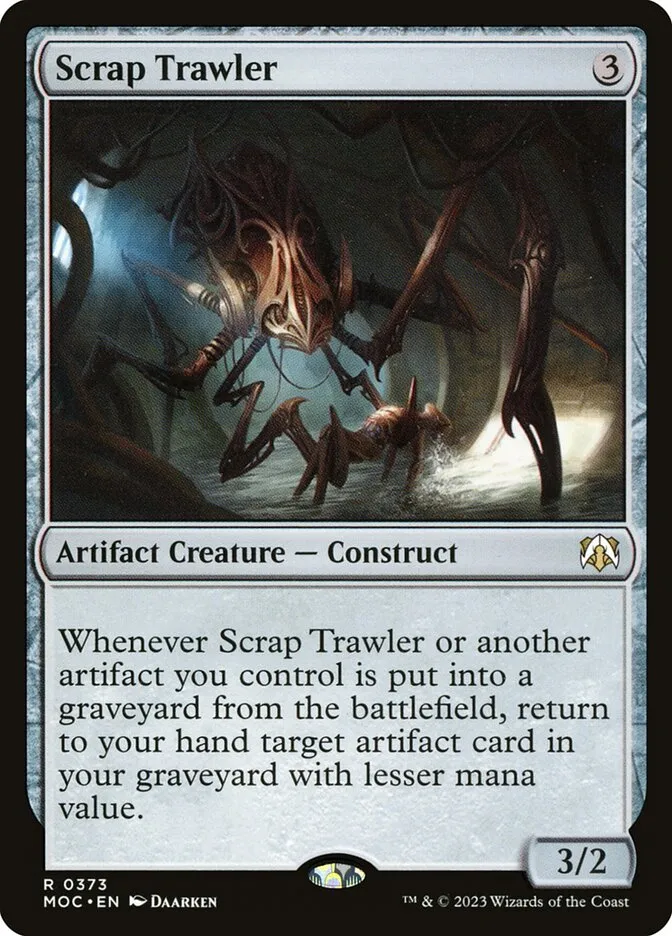 2023 March of the Machine Commander Scrap Trawler #373 rare card image