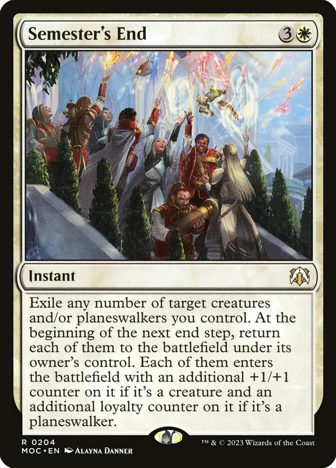 2023 March of the Machine Commander Semester's End #204 rare card image