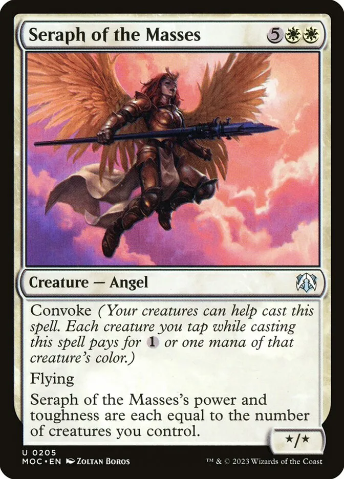 2023 March of the Machine Commander Seraph of the Masses uncommon #205 uncommon card image