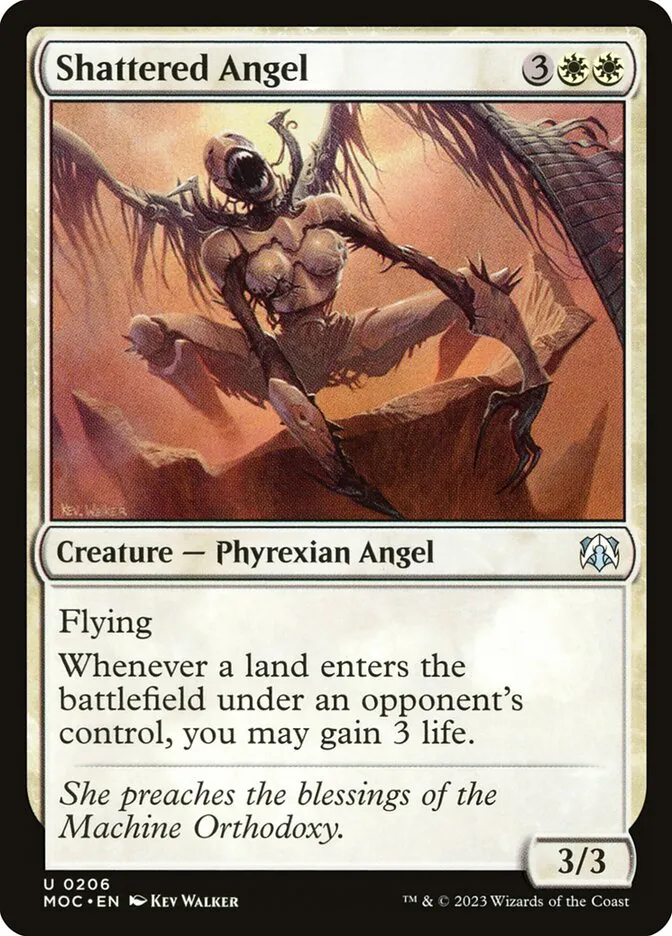 2023 March of the Machine Commander Shattered Angel uncommon #206 uncommon card image
