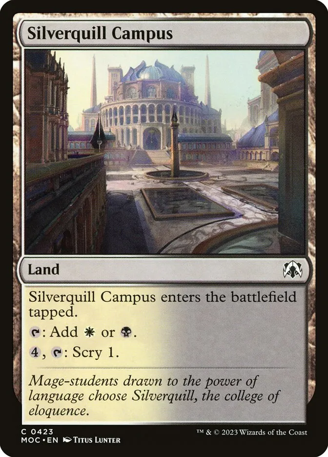 2023 March of the Machine Commander Silverquill Campus #423 common card image