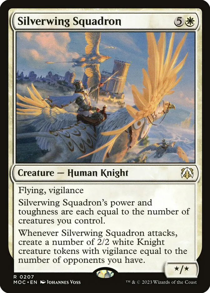 2023 March of the Machine Commander Silverwing Squadron #207 rare card image