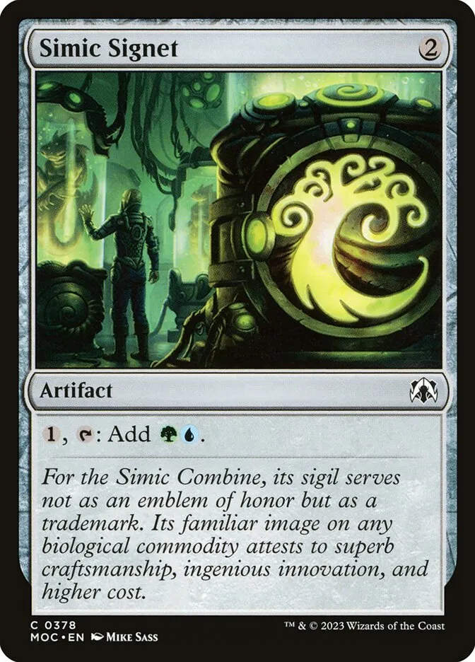 2023 March of the Machine Commander Simic Signet #378 common card image