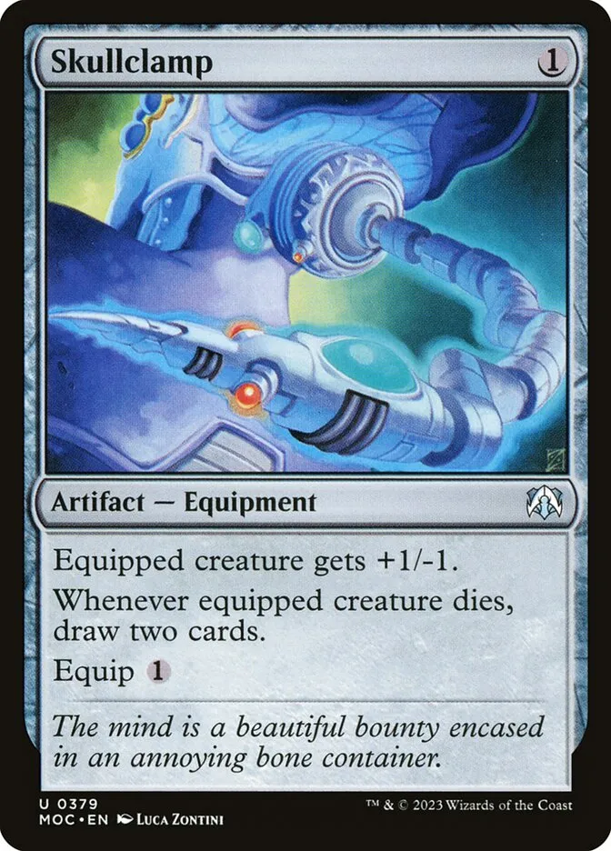 2023 March of the Machine Commander Skullclamp uncommon #379 uncommon card image