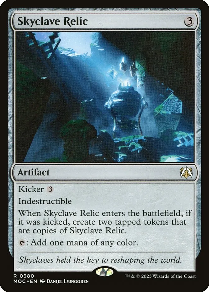2023 March of the Machine Commander Skyclave Relic #380 rare card image