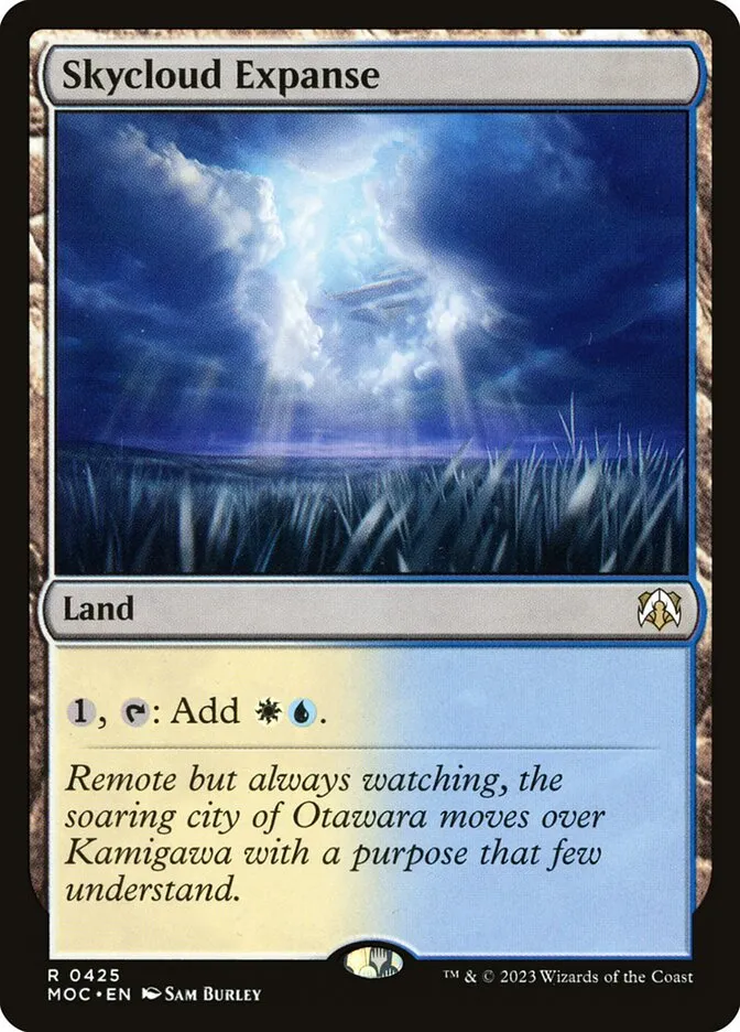 2023 March of the Machine Commander Skycloud Expanse #425 rare card image