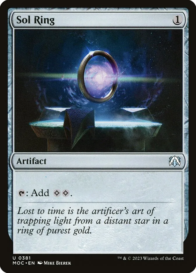 2023 March of the Machine Commander Sol Ring uncommon #381 uncommon card image
