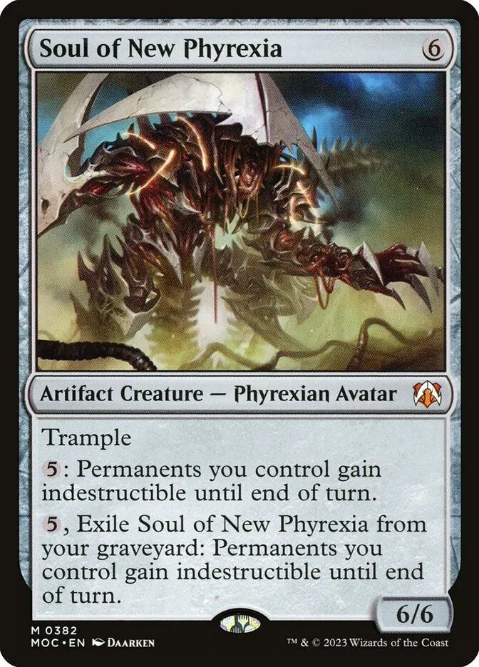 2023 March of the Machine Commander Soul of New Phyrexia #382 mythic card image