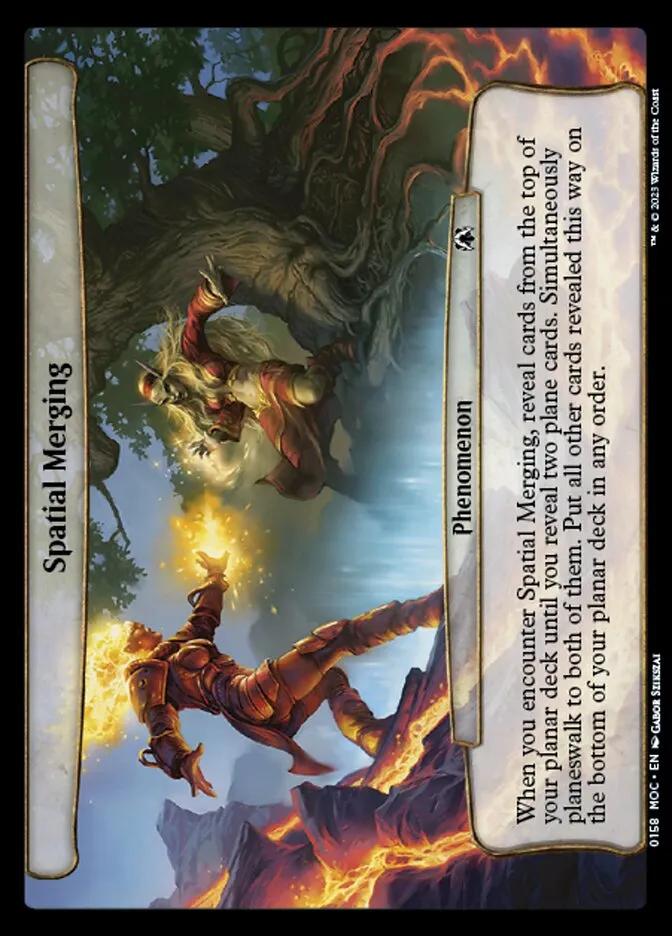 2023 March of the Machine Commander Spatial Merging #158 common card image