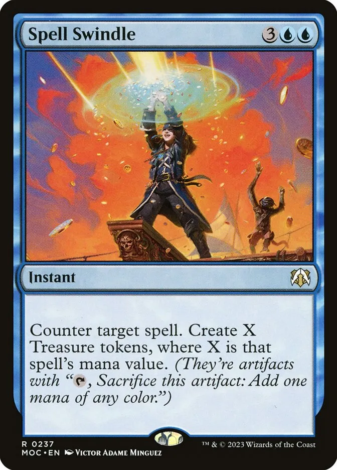 2023 March of the Machine Commander Spell Swindle #237 rare card image