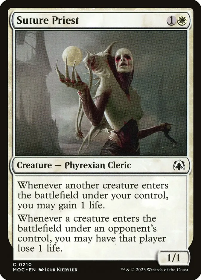 2023 March of the Machine Commander Suture Priest #210 common card image