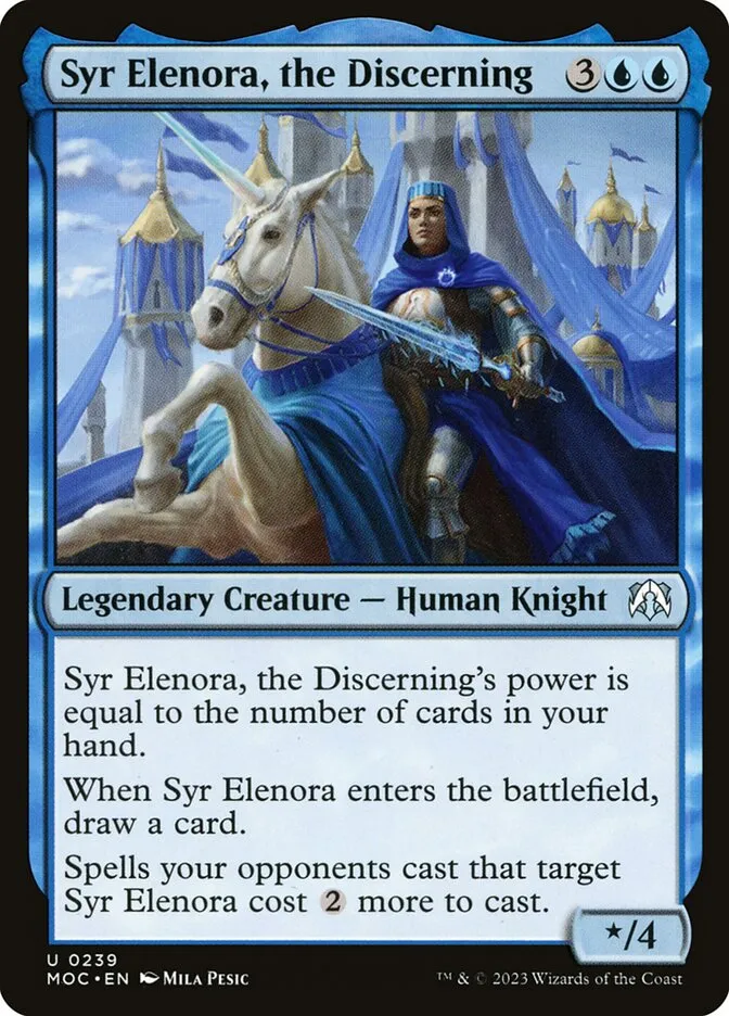 2023 March of the Machine Commander Syr Elenora, the Discerning uncommon #239 uncommon card image