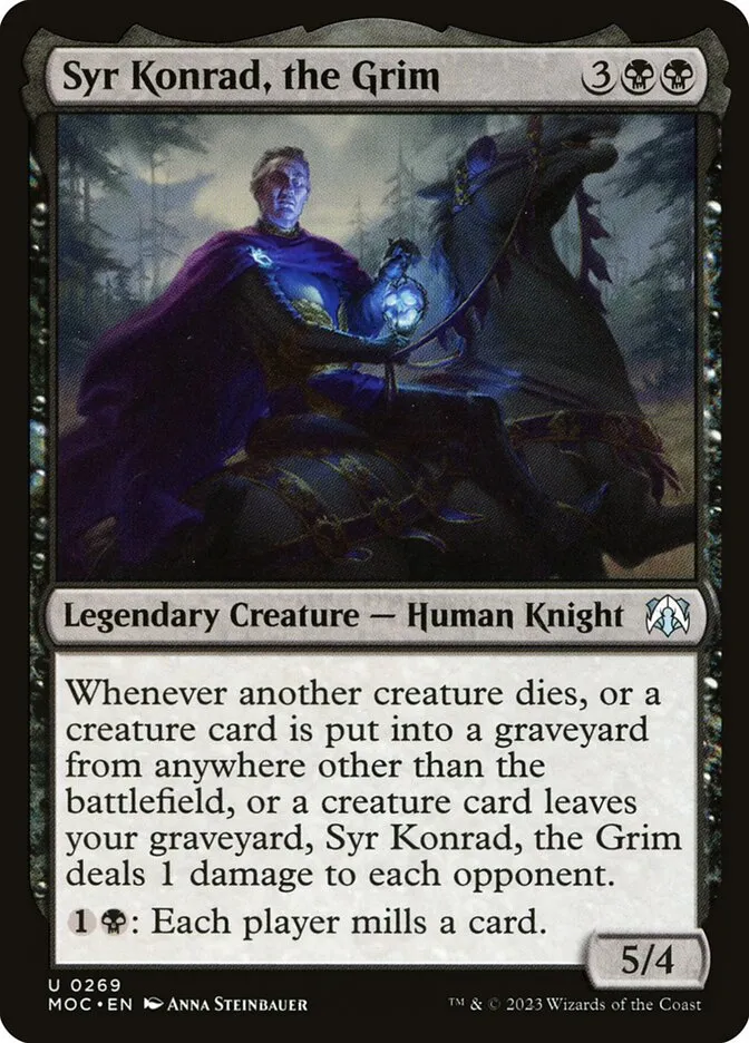 2023 March of the Machine Commander Syr Konrad, the Grim uncommon #269 uncommon card image