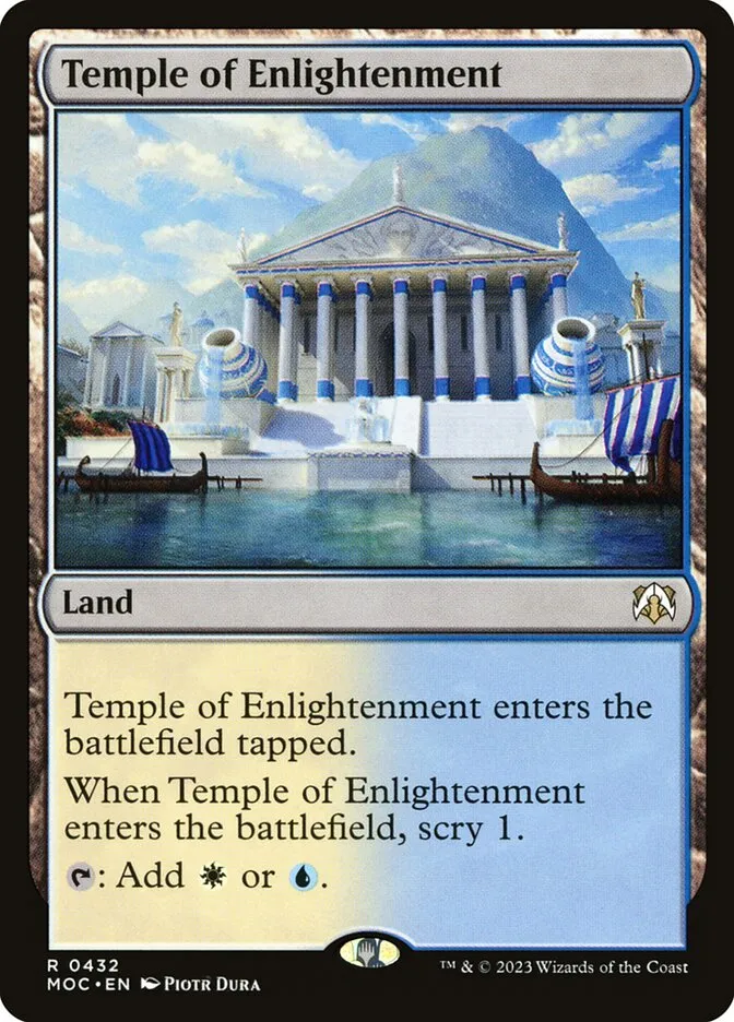 2023 March of the Machine Commander Temple of Enlightenment #432 rare card image