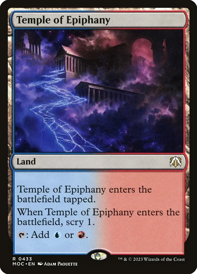 2023 March of the Machine Commander Temple of Epiphany #433 rare card image