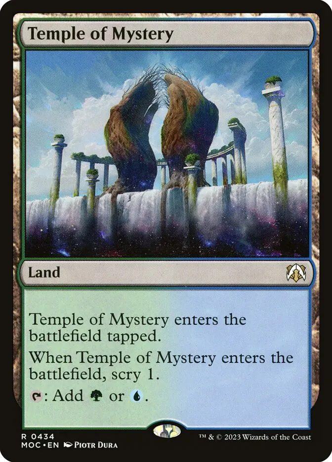 2023 March of the Machine Commander Temple of Mystery #434 rare card image