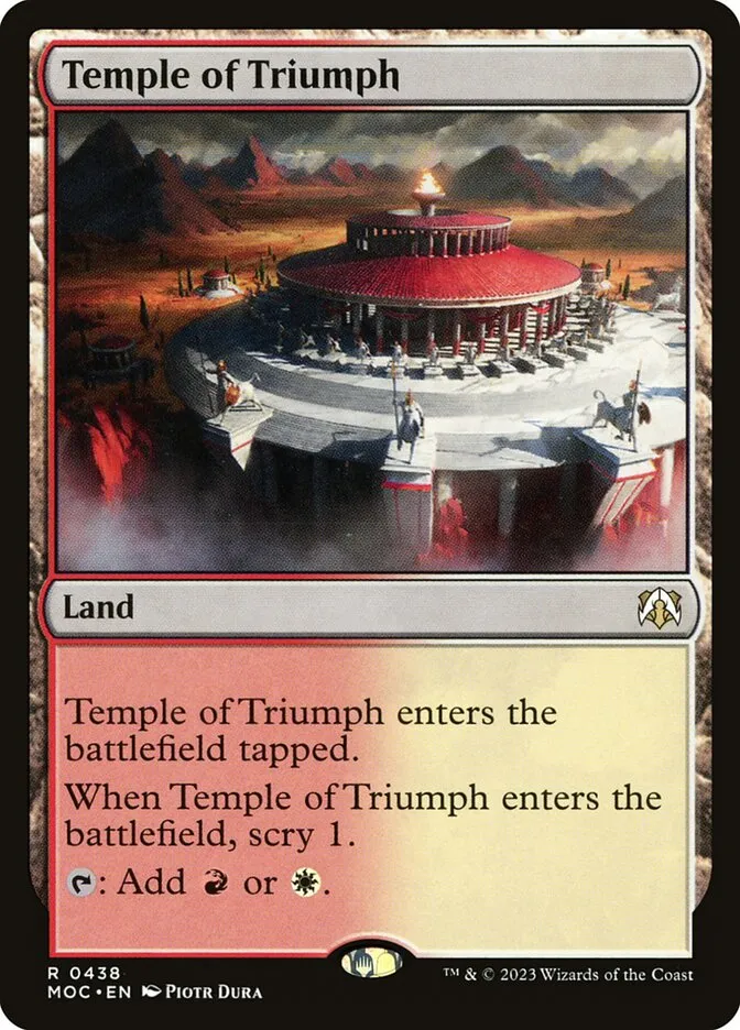 2023 March of the Machine Commander Temple of Triumph #438 rare card image