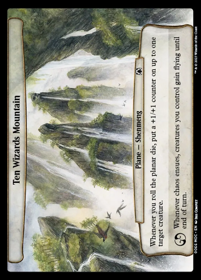 2023 March of the Machine Commander Ten Wizards Mountain #66 common card image