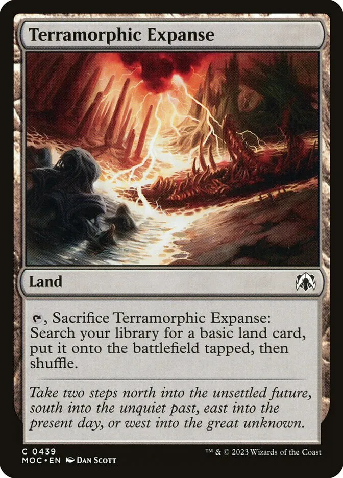 2023 March of the Machine Commander Terramorphic Expanse #439 common card image