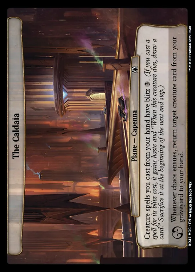 2023 March of the Machine Commander The Caldaia #47 common card image